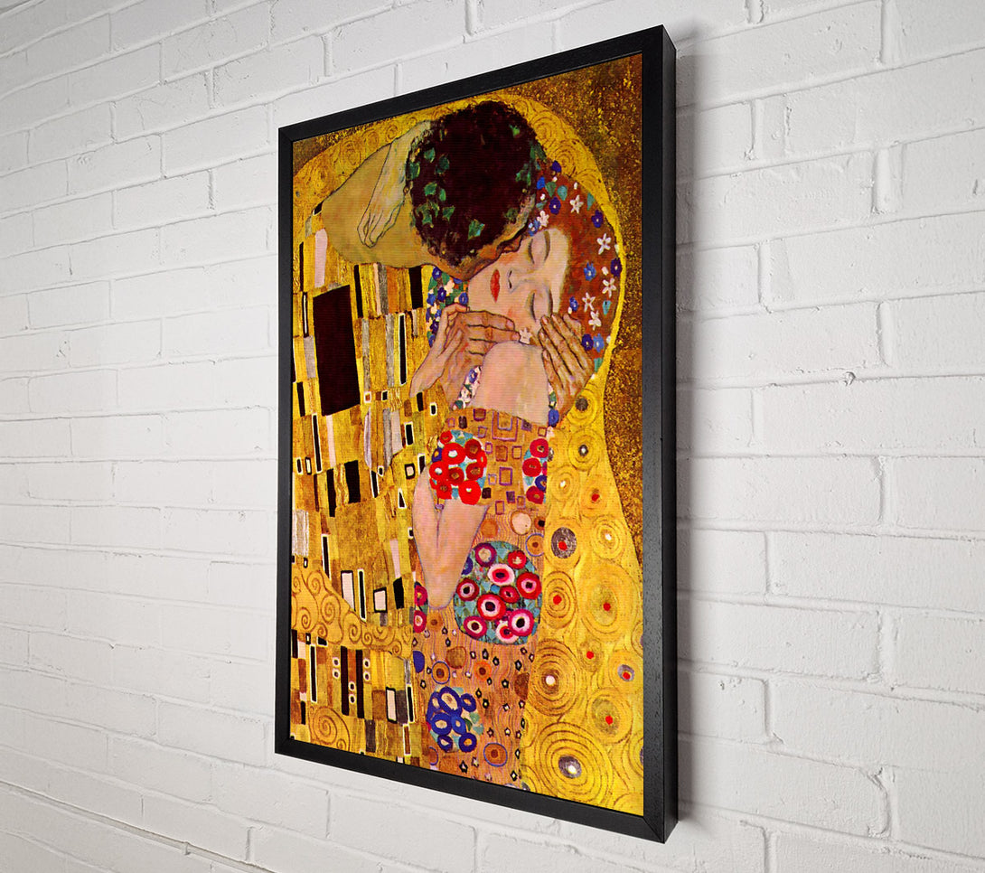  A Canvas Print of Klimt The Kiss Close Canvas Print