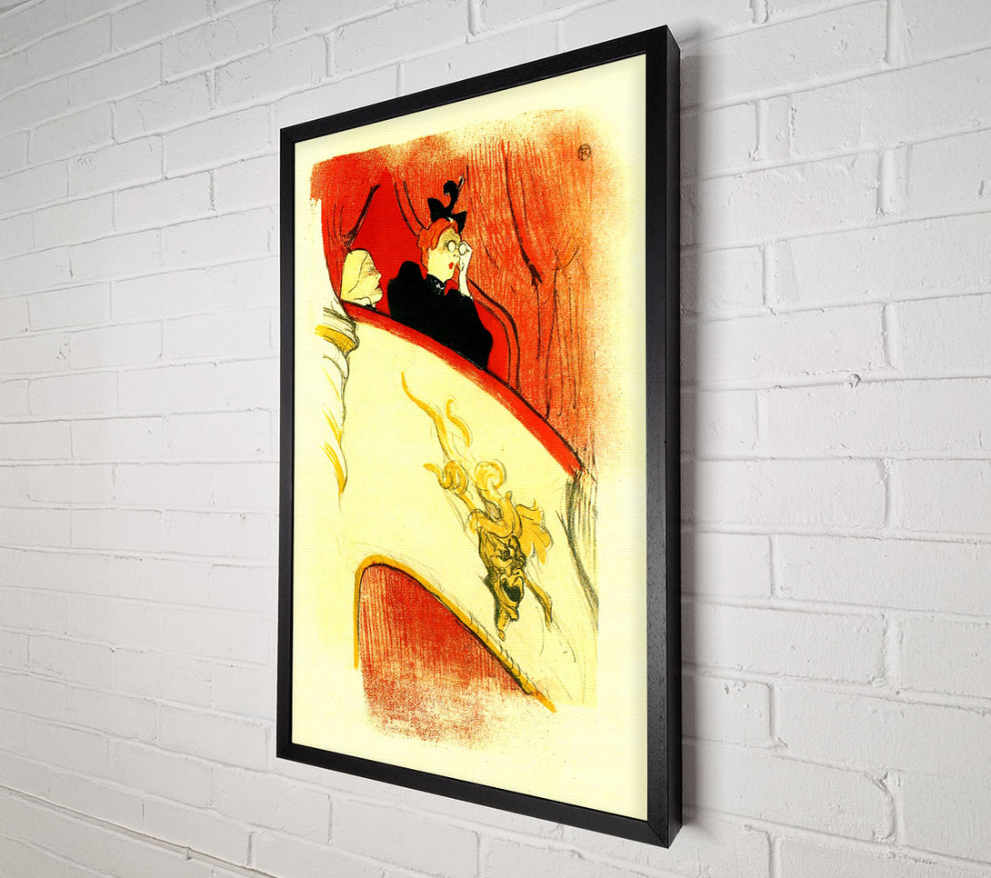  A Canvas Print of Toulouse Lautrec The Loge With A Gold Mas Canvas Print
