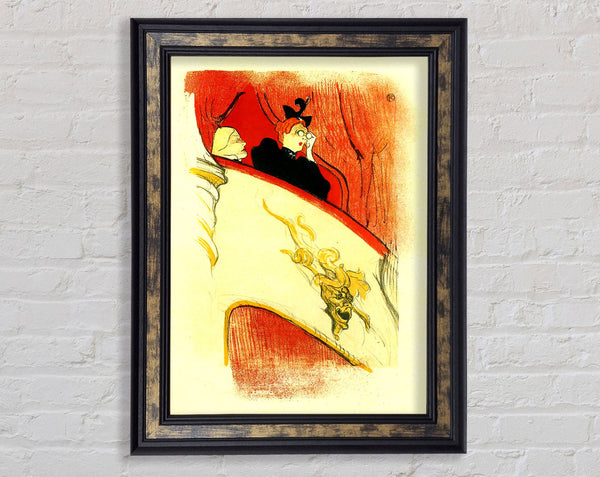 Toulouse Lautrec The Loge With A Gold Mas Framed Print