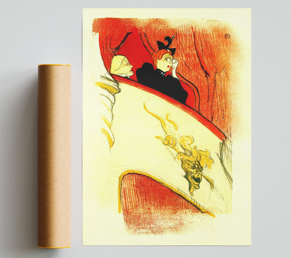 Toulouse Lautrec The Loge With A Gold Mas Poster