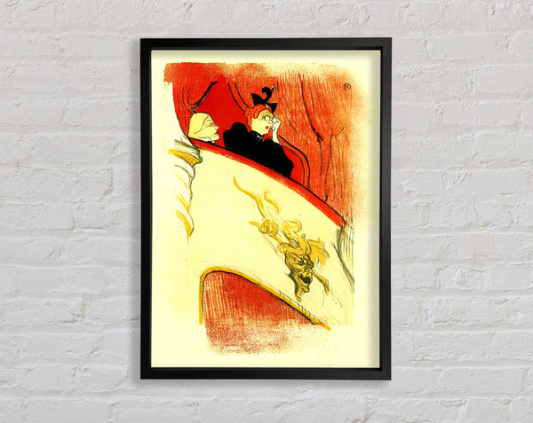 Toulouse Lautrec The Loge With A Gold Mas Framed Print