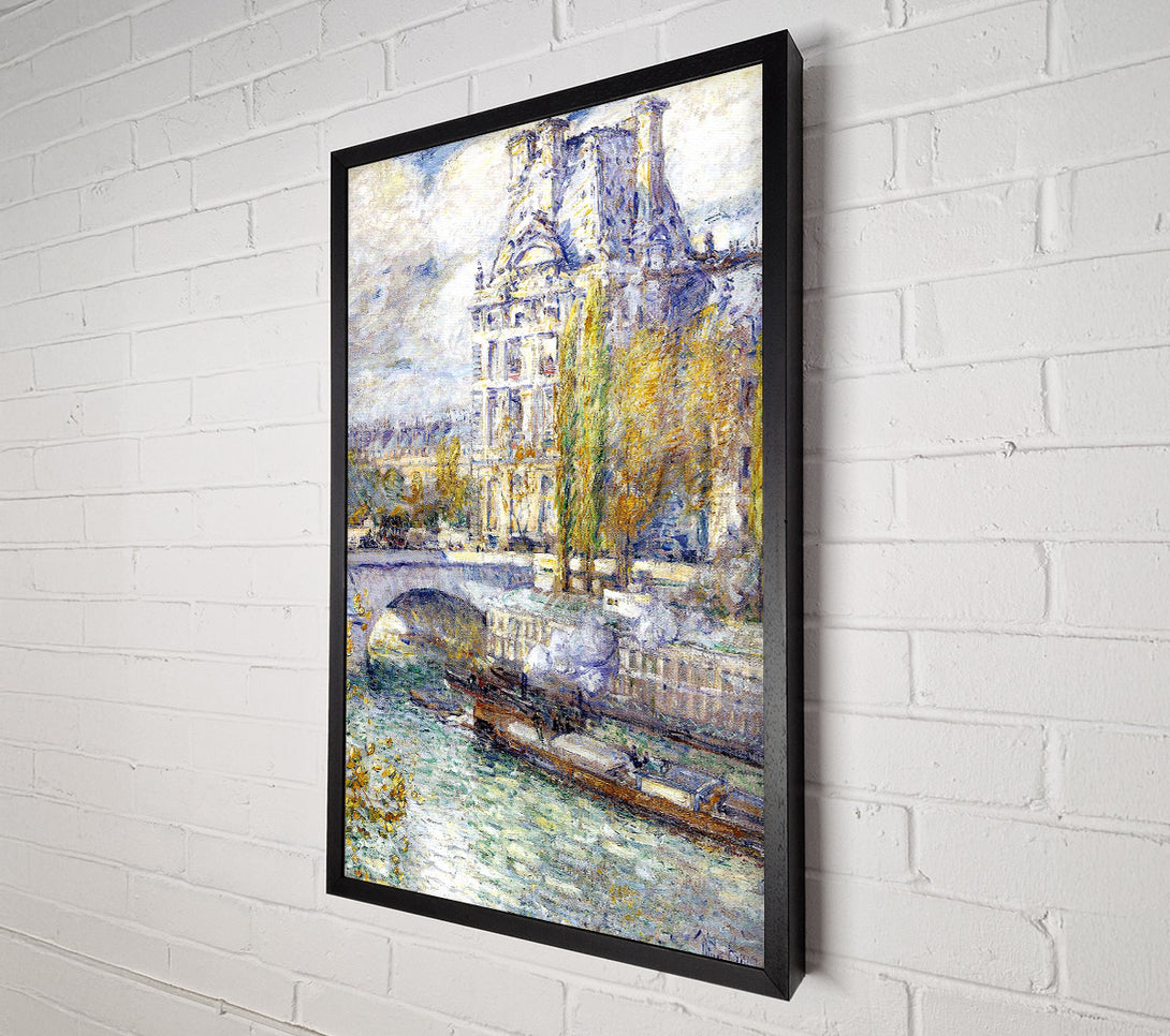  A Canvas Print of Hassam The Louvre On Pont Royal Canvas Wall Art