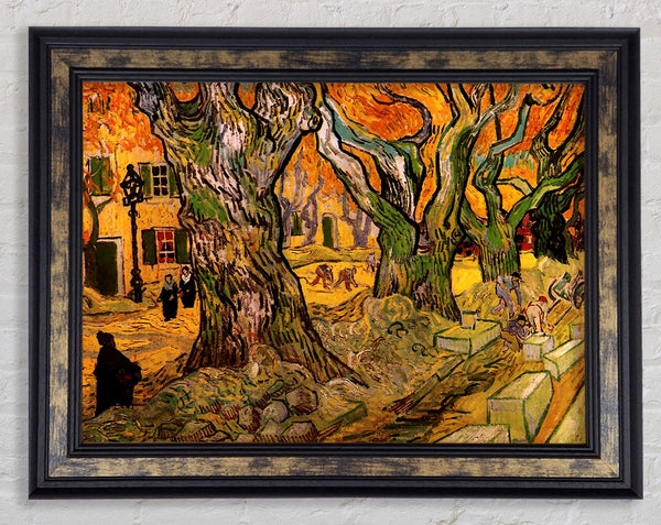 Van Gogh The Road Menders Framed Print