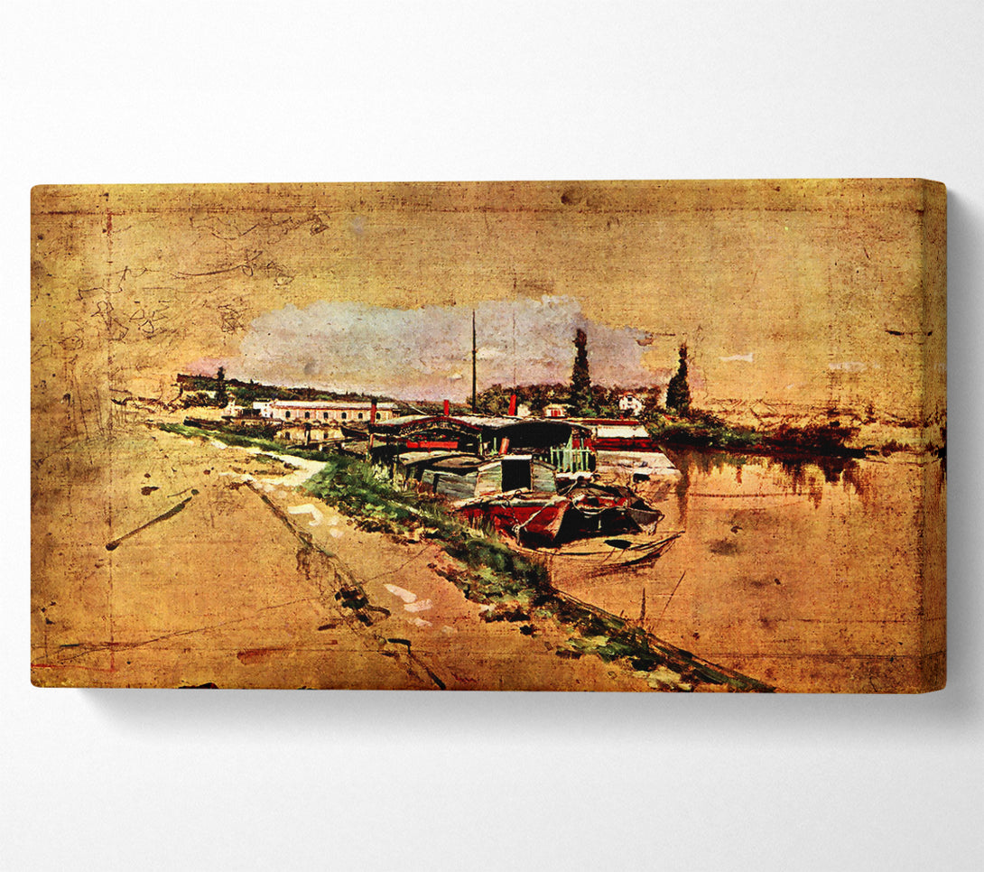  A Canvas Print of Giovanni Boldini The Seine At Bougival Canvas Art