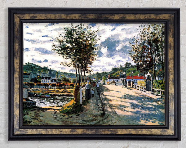 Monet The Seine At Bougival Framed Print