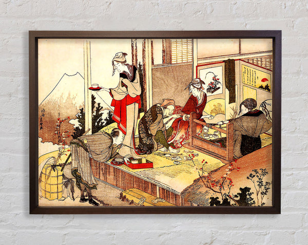 Hokusai The Studio Of Netsuke Framed Print