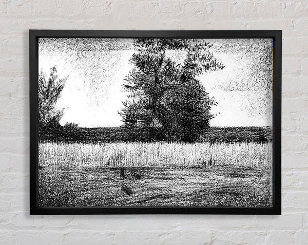 Seurat The Trees Framed Print