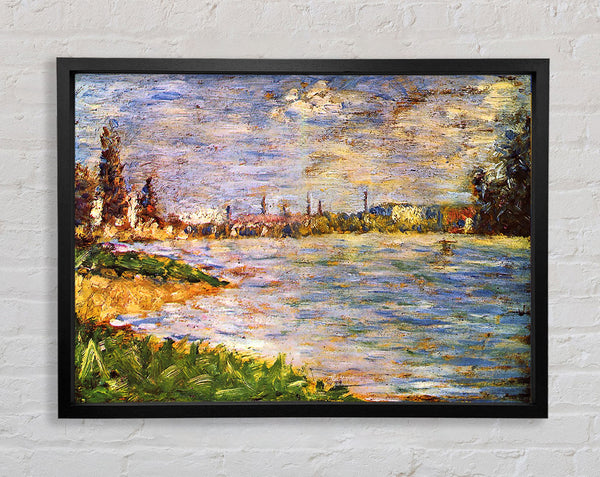 Seurat The Two Banks Framed Print
