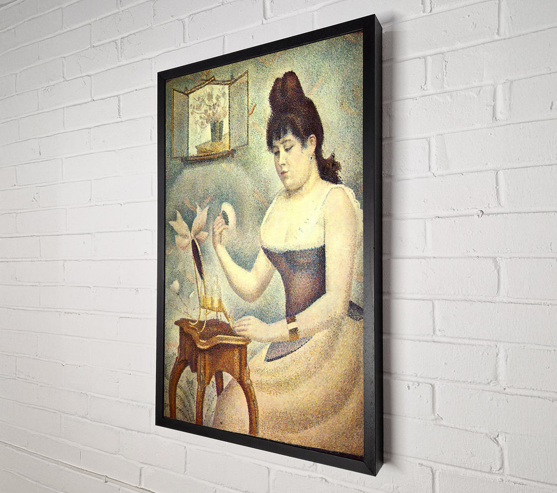  A Canvas Print of Seurat The Woman With The Powder Puff Canvas Print