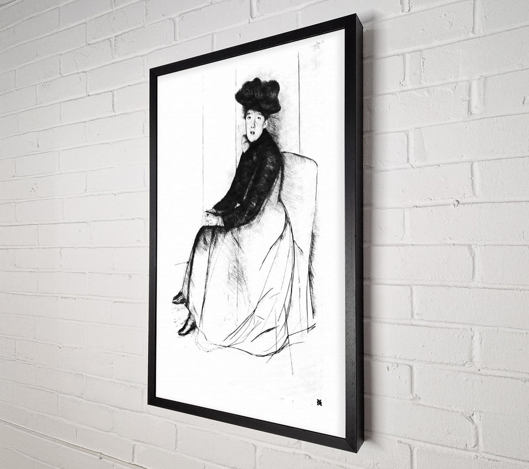  A Canvas Print of Cassatt Thoughtfully Canvas Wall Art