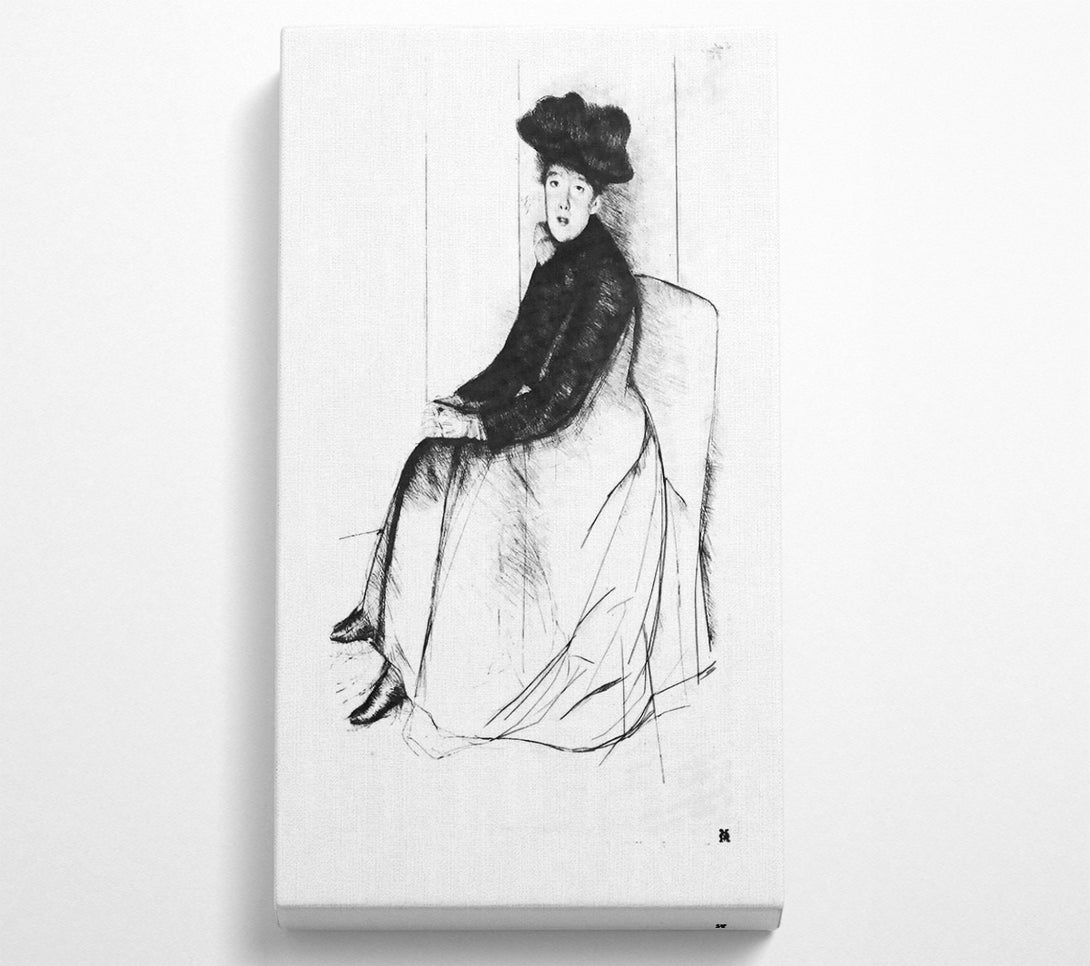  A Canvas Print of Cassatt Thoughtfully Canvas Wall Art