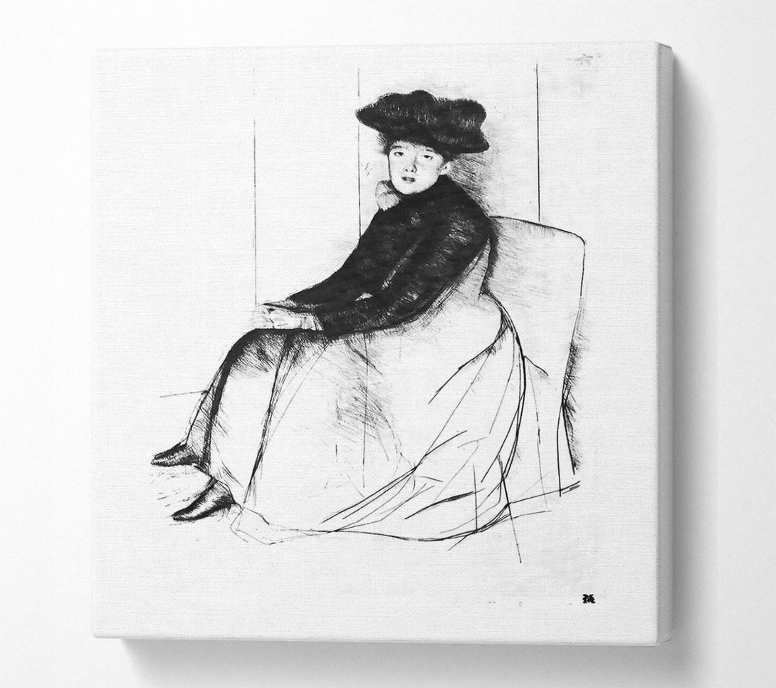  A Canvas Print of Cassatt Thoughtfully Canvas Wall Art