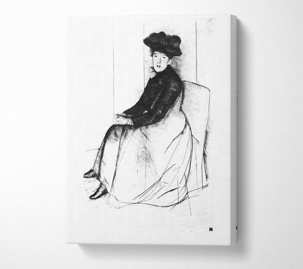  A Canvas Print of Cassatt Thoughtfully Canvas Wall Art
