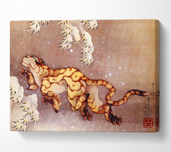  A Canvas Print of Hokusai Tiger In The Snow Canvas Art