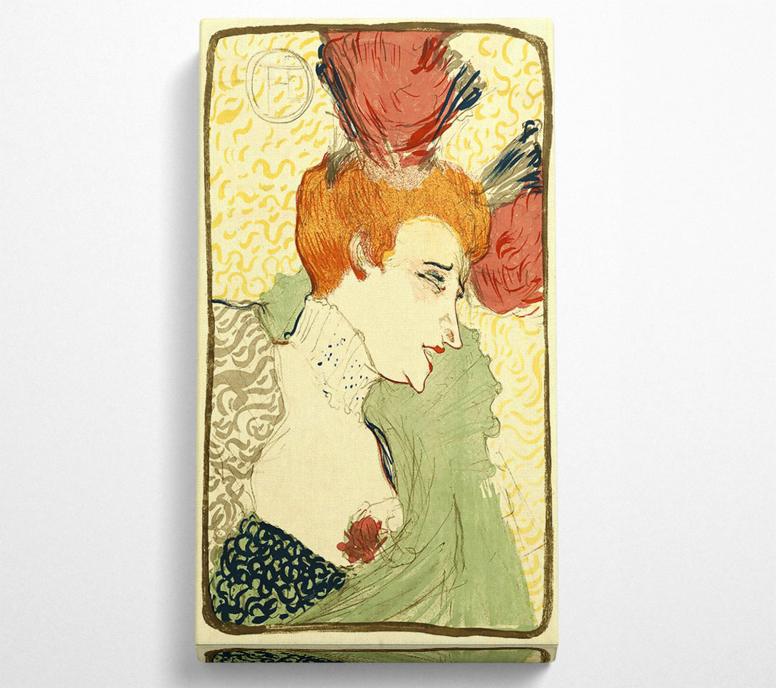  A Canvas Print of Toulouse Lautrec Bust Of Marcelle Lender Canvas Wall Art