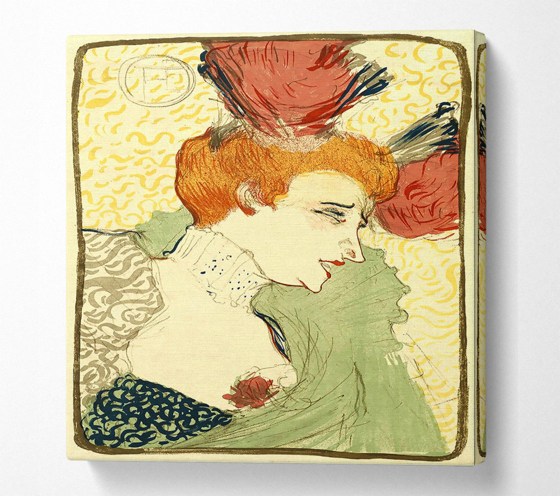  A Canvas Print of Toulouse Lautrec Bust Of Marcelle Lender Canvas Wall Art
