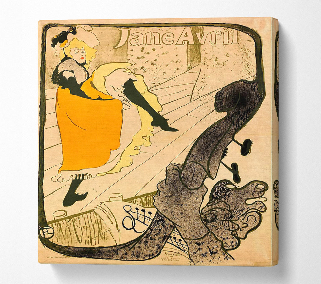  A Canvas Print of Toulouse Lautrec Jane Avril Canvas Print