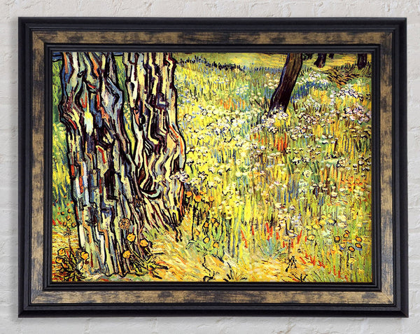 Van Gogh Tree Trunks Framed Print