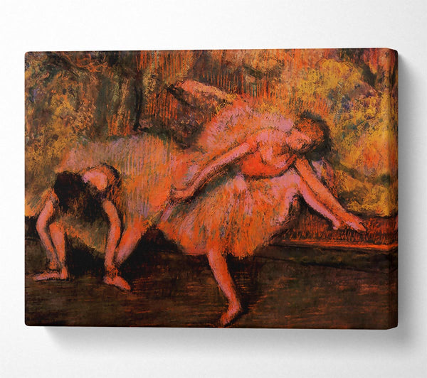  A Canvas Print of Degas Two Dancers On A Bank Canvas Wall Art