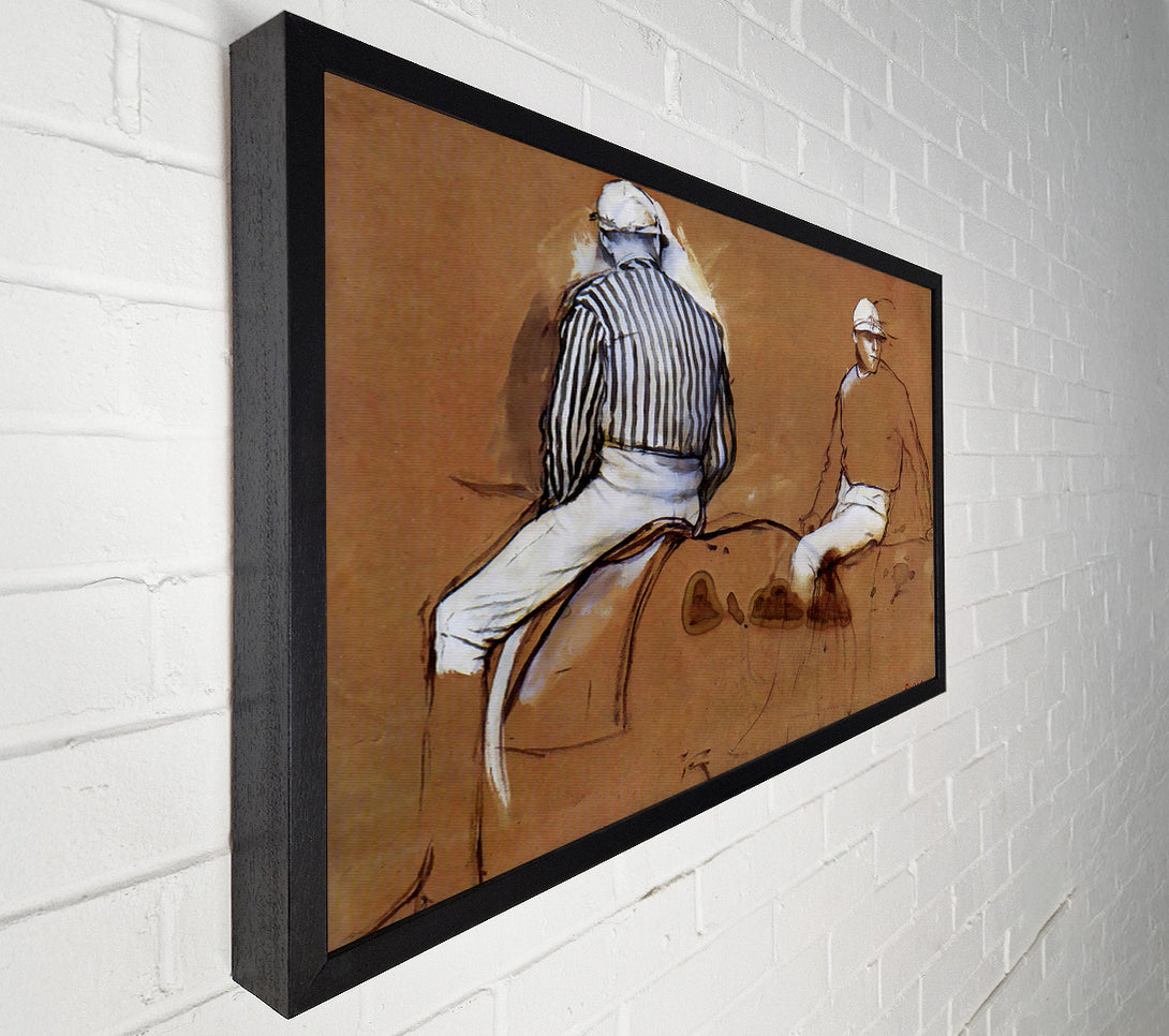  A Canvas Print of Degas Two Jockeys Canvas Print
