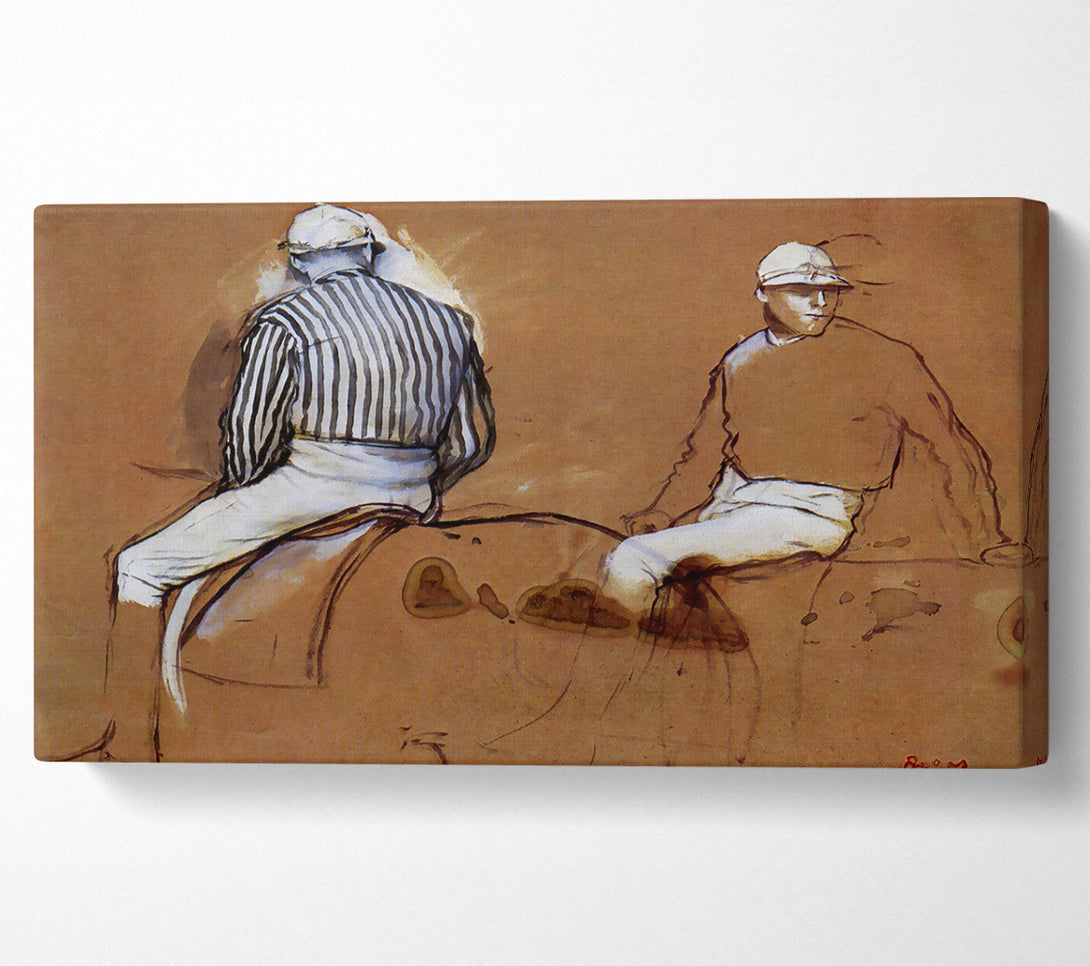  A Canvas Print of Degas Two Jockeys Canvas Print