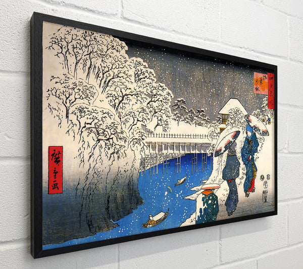 Hiroshige Two Ladies Conversing In The Snow