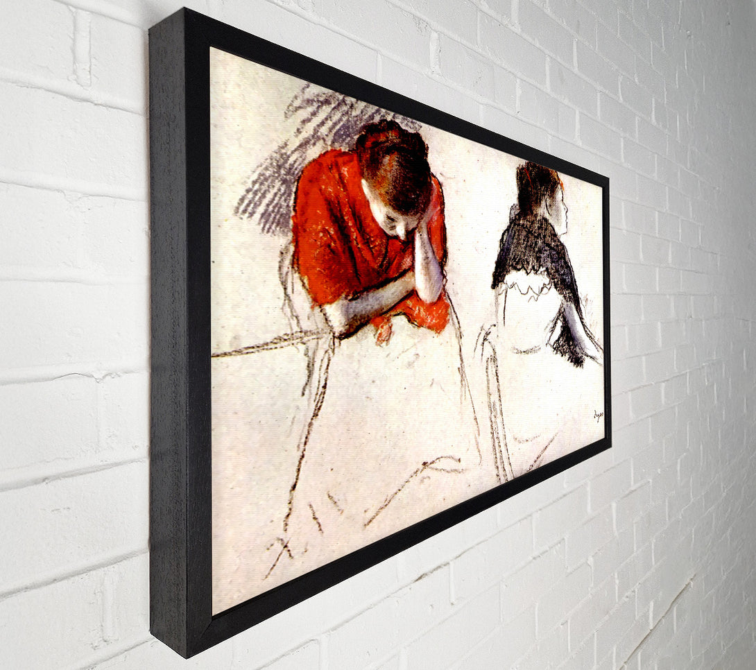  A Canvas Print of Degas Two Women Seated Canvas Art