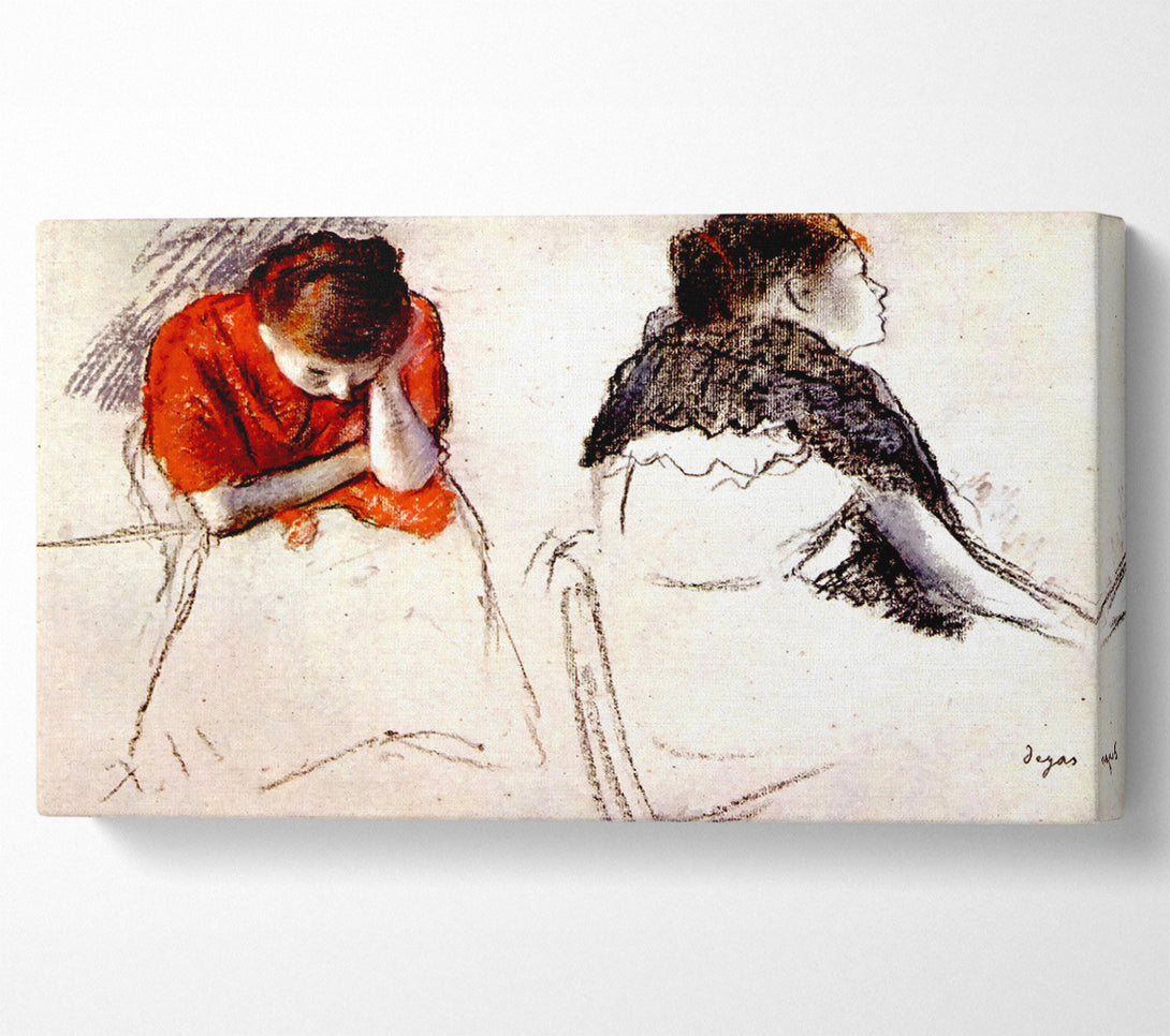 A Canvas Print of Degas Two Women Seated Canvas Art