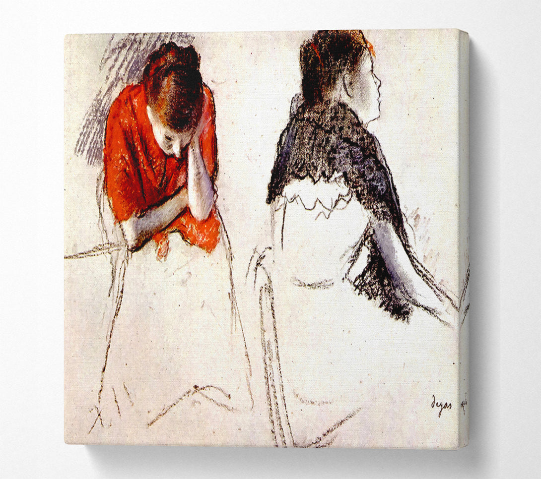  A Canvas Print of Degas Two Women Seated Canvas Art