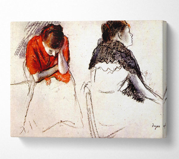  A Canvas Print of Degas Two Women Seated Canvas Art
