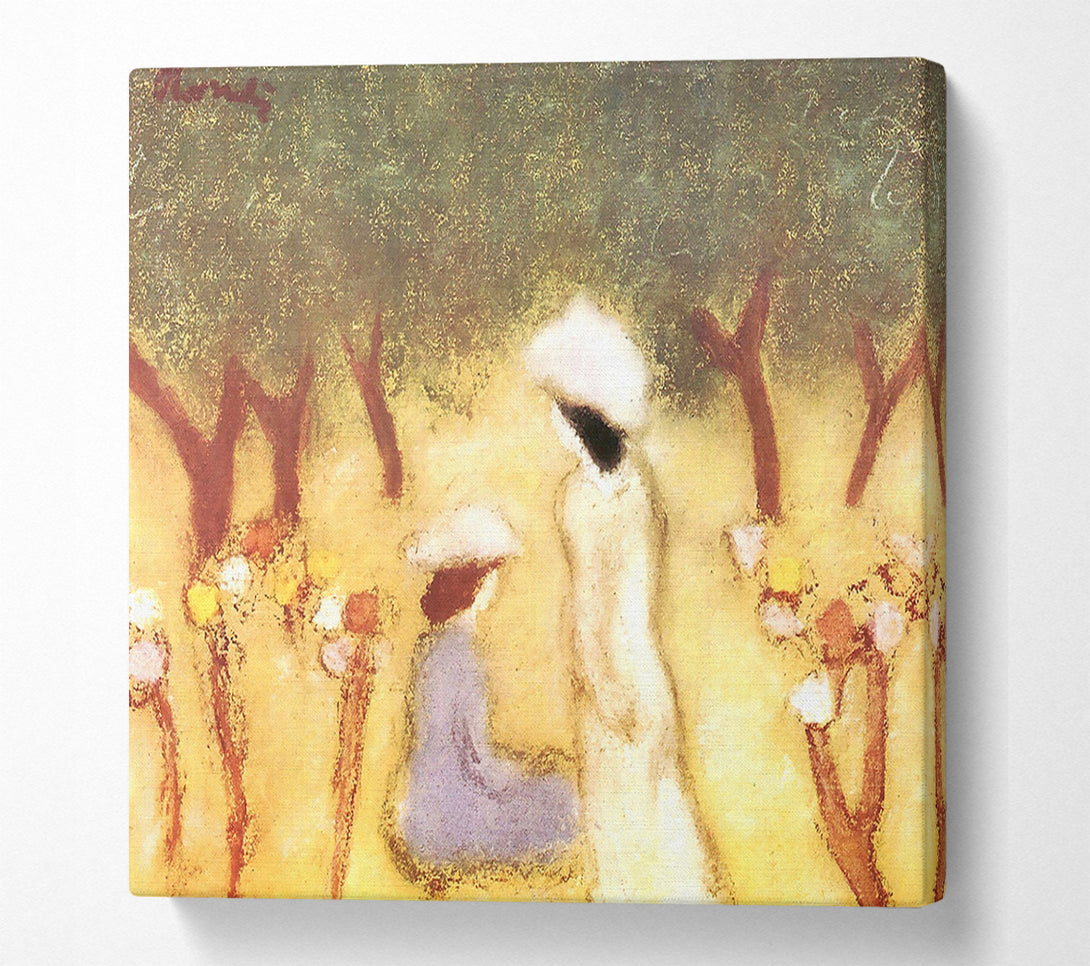  A Canvas Print of Joseph Rippl-Ronai Under The Hollyhocks Canvas Wall Art