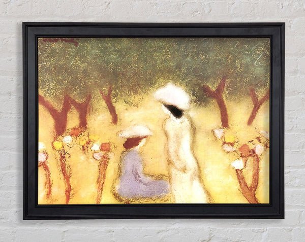 Joseph Rippl-Ronai Under The Hollyhocks Framed Print