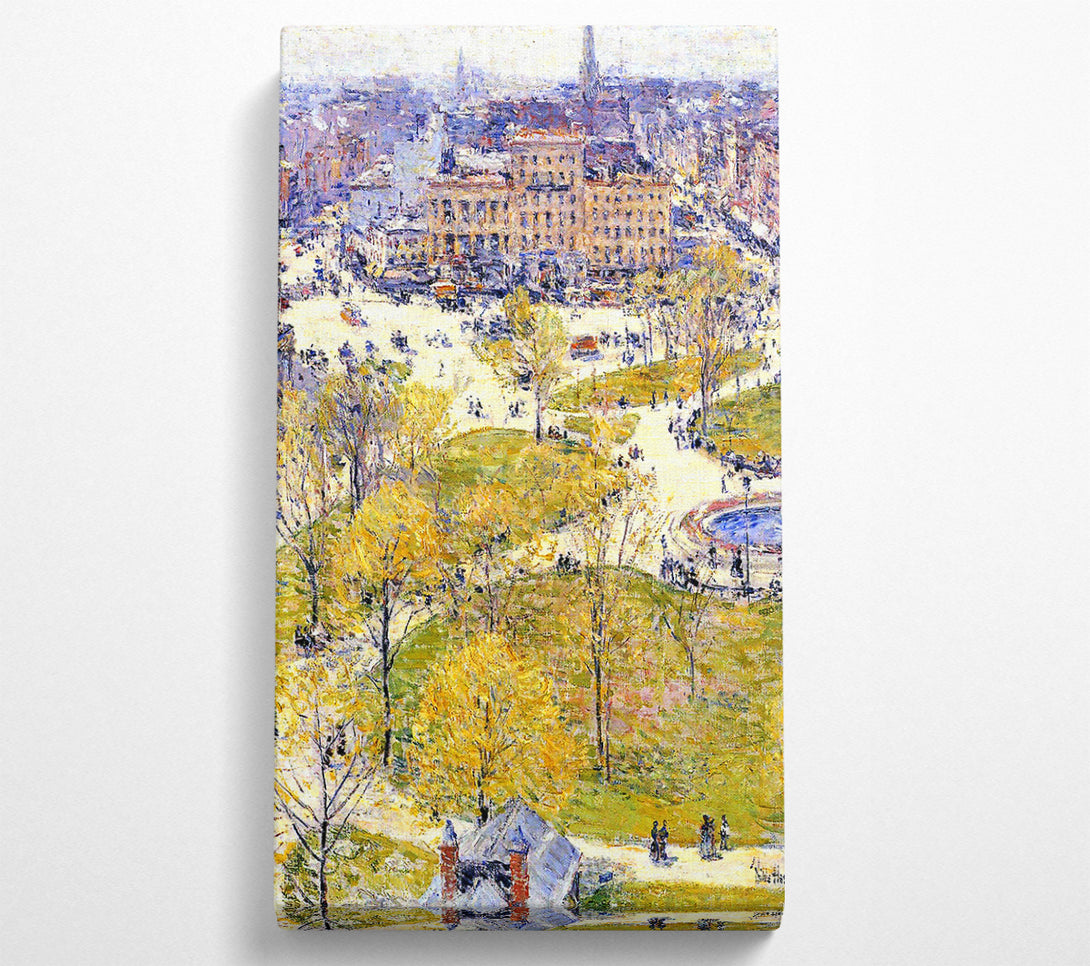  A Canvas Print of Hassam Union Square In Spring Canvas Wall Art