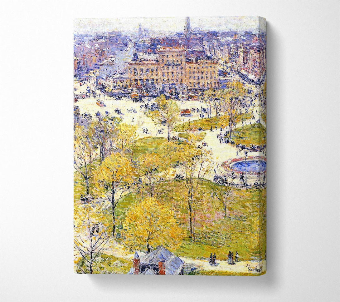  A Canvas Print of Hassam Union Square In Spring Canvas Wall Art