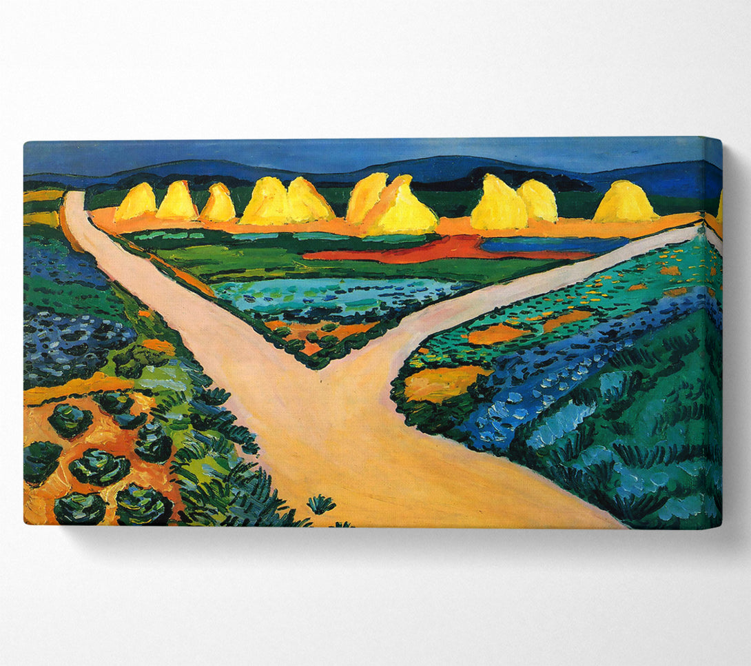  A Canvas Print of August Macke Vegetable Fields Canvas Art