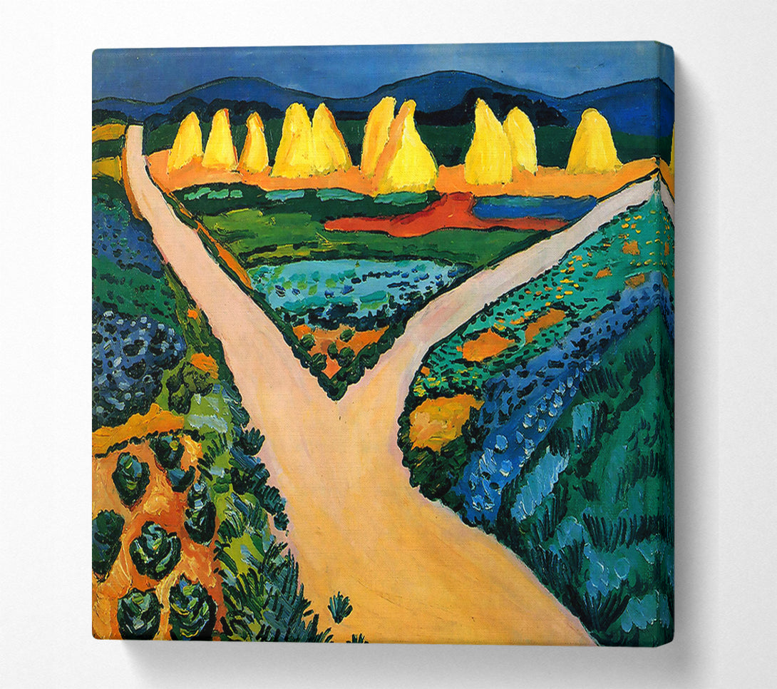  A Canvas Print of August Macke Vegetable Fields Canvas Art