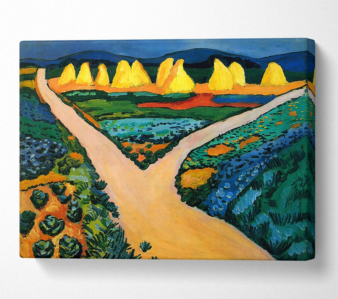 A Canvas Print of August Macke Vegetable Fields Canvas Art