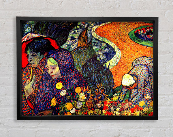 Van Gogh Walk In Arles (Memory Of The Garden Of Eden) Framed Print