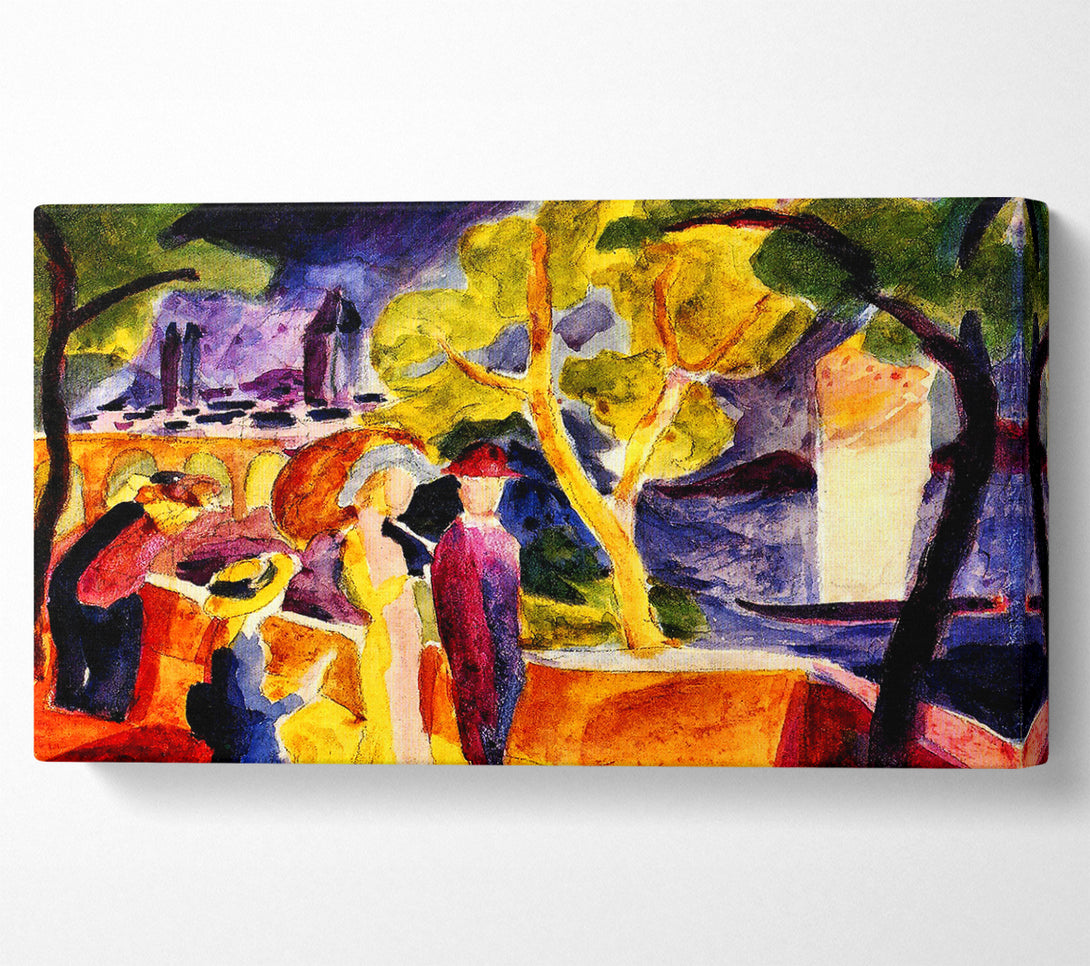  A Canvas Print of August Macke Walking At The Lake Canvas Wall Art