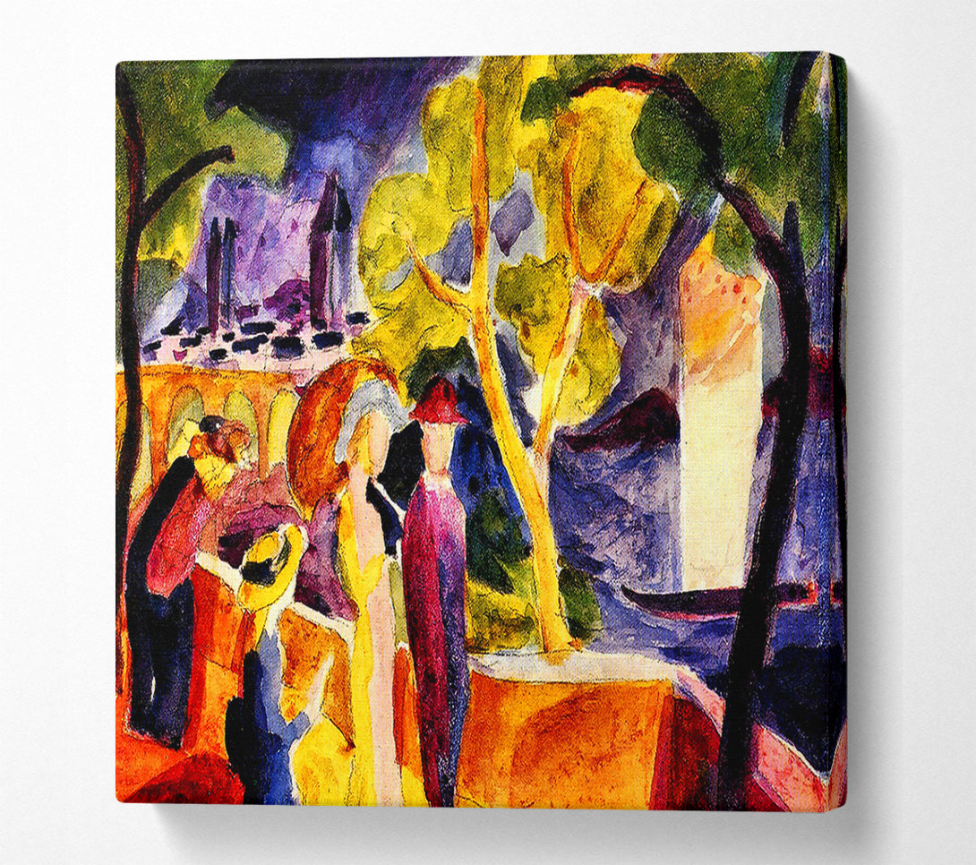  A Canvas Print of August Macke Walking At The Lake Canvas Wall Art