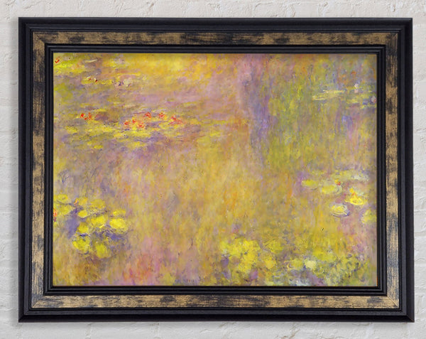 Monet Water Lilies - Yellow Nirvana Framed Print