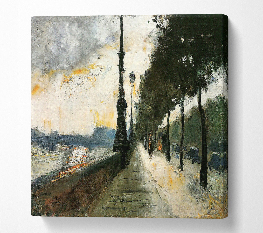  A Canvas Print of Waterloo Bridge In The Sun By Lesser Ury Canvas Art