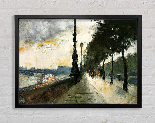 Waterloo Bridge In The Sun By Lesser Ury Framed Print