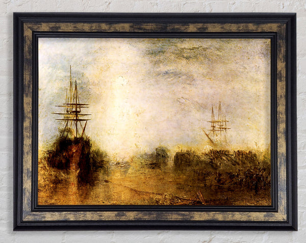 Joseph Mallord Turner Whalers Boiling Blubber Framed Print