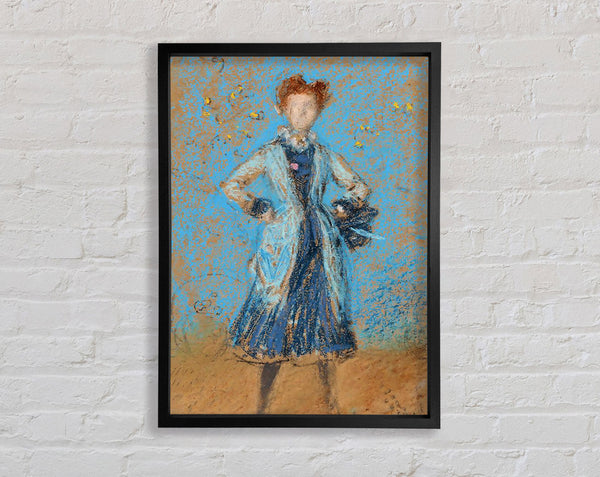 Whistler The Blue Girl Framed Print