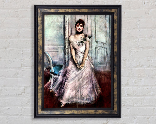 Giovanni Boldini White Pastel Picture Framed Print