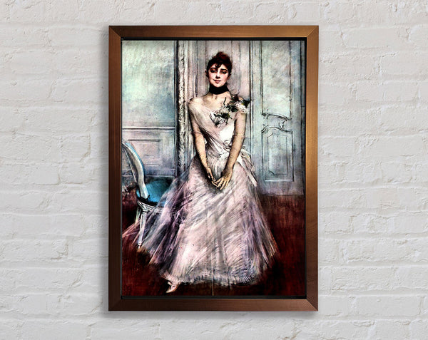 Giovanni Boldini White Pastel Picture Framed Print