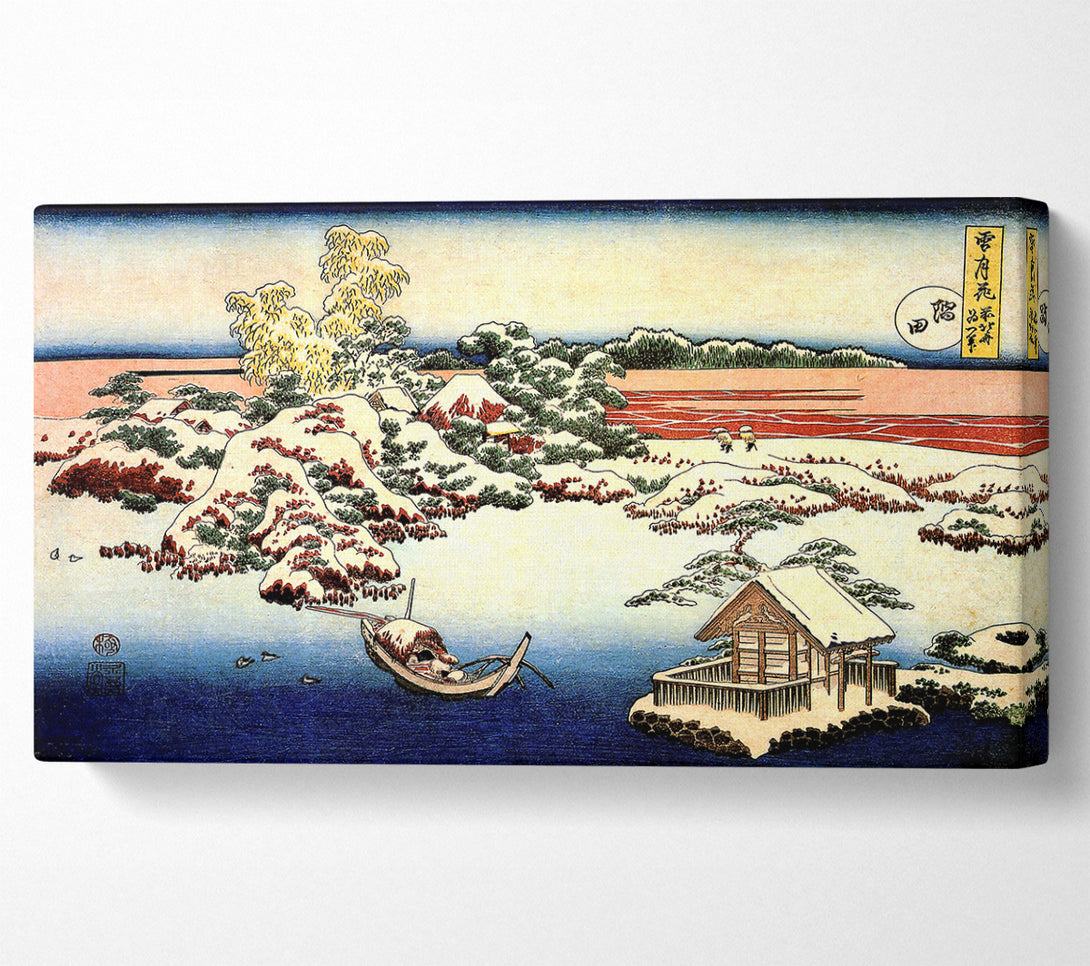  A Canvas Print of Hokusai Winter Landscape Of Suda Canvas Wall Art