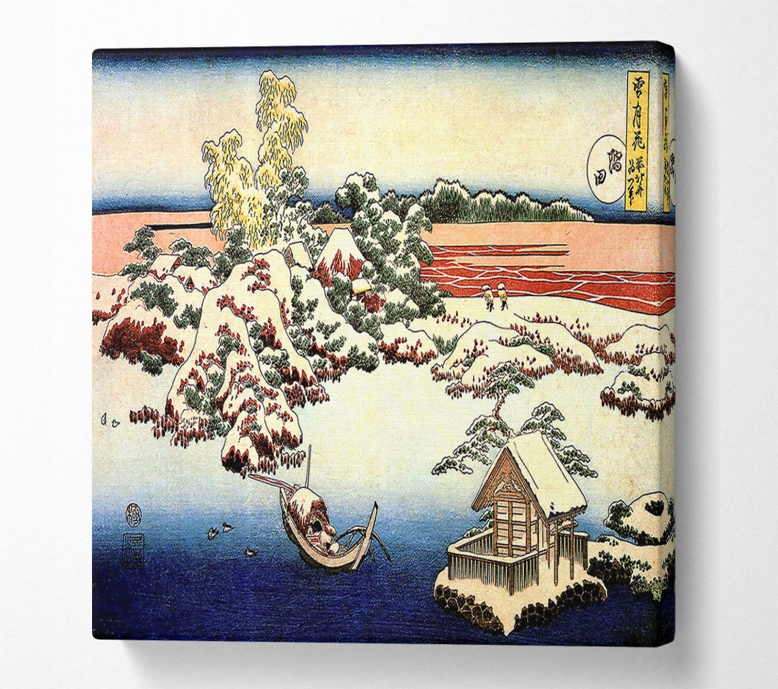  A Canvas Print of Hokusai Winter Landscape Of Suda Canvas Wall Art
