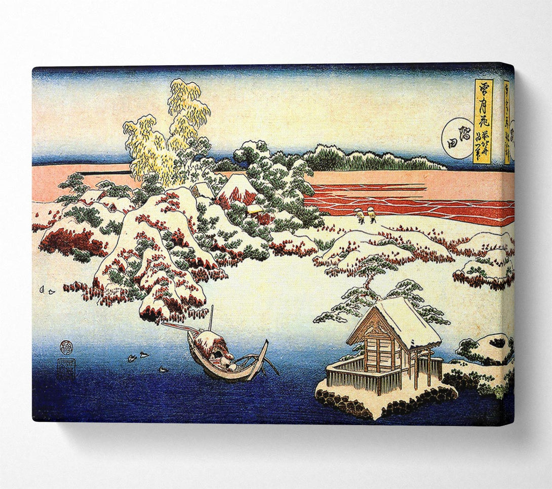  A Canvas Print of Hokusai Winter Landscape Of Suda Canvas Wall Art